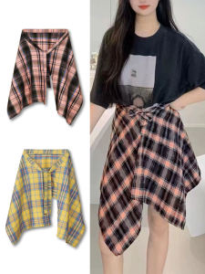 Quần Short Kẻ Caro Một Mảnh Cho Nữ Quần Short Vải Nylon Thường Ngày Quần Short Mùa Hè 2024 Quần Short Cạp Vừa