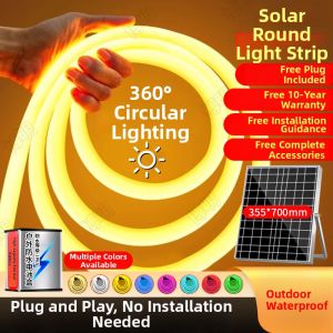 BOOMING LIGHTING | Waterproof Solar LED Silicone Flexible Lighting Strips for Signage and Outdoor Decor