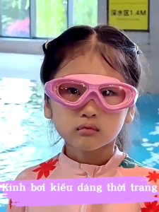 Kính bơi + Mũ Bơi cho bé từ 3 - 12 tuổi hiệu Yuke cao cấp kín nước chống mờ sương hình Pony Mirilik