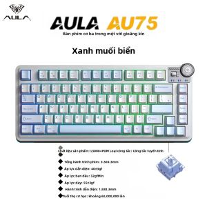 AULA | AULA AU75 Bàn Phím Cơ Không Dây RGB Phím Chơi Game Có Thể Thay Thế Nóng Đèn Nền LED Có Thể Thay Thế Nóng Bluetooth Máy Tính Để Bàn Máy Tính Xách Tay Máy Tính Bảng Tương Thích