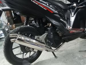 DUAL TIP POWER PIPE FOR HONDA CLICK 125 TATAK GKK RACING