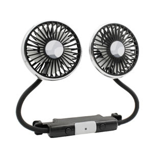 HAIPAILONG | Quạt Mini 2 Đầu Cho Hàng Ghế Sau Xe Ô Tô 12V