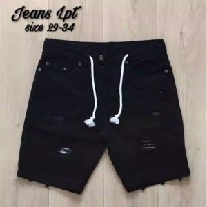 Celana jeans pendek robek premium distro celana pendek sobek celana pendek jeans sobek tali kolor rawis ukuran 27 28 29 30 31 32 33