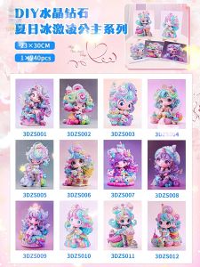 ครอสติสคริสตัล สติกเกอร์ปักครอสสติตช์สติกเกอร์เพชร ลายการ์ตูนโลลิป๊อป แคนดี้เกิร์ล