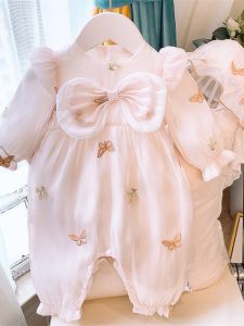 ชุดฤดูใบไม้ผลิสำหรับเด็กทารกชุดบอดี้สูทสำหรับเด็กแรกเกิดและเด็กผู้หญิงชุดออกงานสไตล์ตะวันตกสำหรับครบเดือนชุดฮาร์ทน่ารักสุดๆสำหรับฤดูใบไม้ผลิ