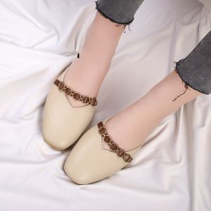 รองเท้าแบนแบบสวมสบายสําหรับผู้หญิง Hong Jiao Mei ยี่ห้อฤดูใบไม้ผลิมาใหม่มาถึงอเนกประสงค์สบายๆสวมใส่ทุกวันยางแต่เพียงผู้เดียว