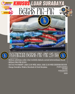 Beras Pinpin 25 kg Surabaya