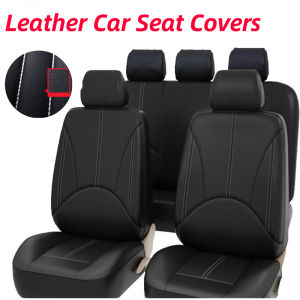 Universal Fit for Most Cars Leather PU Car Seat Cover Full Wrapped Edge Waterproof Car Seat Protectors