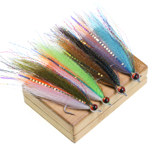 2pcs/4pcs 4.13inch #1 Lifelike 3D Fish Eye Minnow Streamer Synthetic Fiber Baitfish Fly Trout Bass Salmon Steelhead Fishing Lure