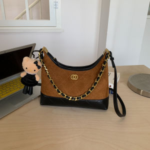 Delicate Lattice Chain Ladybag Underarm Crossbody Tote Bag Womens 2025 New Style Soft Polyester Lining Zipper Closure Casual
