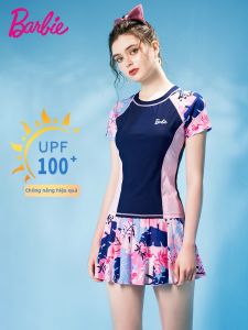 Barbie | Womens Modest Two-piece Swimsuit Tummy Control Slimming Plus Size