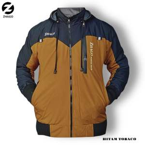 ZHAGO Jaket Bolak Balik Pria Dan Wanita Tasalan Jn 80% tahan air Dan angin Semua musim