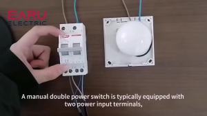 EARU 1P 2P 3P 4P 40A 63A AC 230V 400V Modular MTS Dual Power Manual Transfer Isolating Switch Interlock Circuit Breaker Din Rail