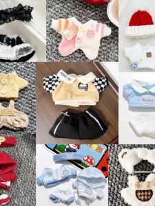 Cotton Doll Clothes Doll Clothes Clothes 10cm Doll Clothes Cute Super Cute Non-Attribute Good-looking Sweatshirt Jumpsuit Handsome Set