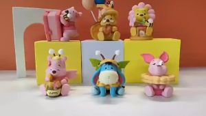 Disney Winnie The Pooh Set of 6 Honeypot Winnie Piglet Eeyore Pooh Bear Collectible Figure