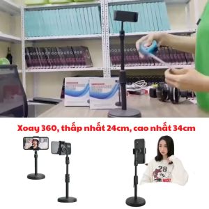 Kệ Loại 1 Nặng 250G - Giá Đỡ Điện Thoại Livestream Để Bàn Kẹp Chống Lưng Xoay 360  Đứng Vững  Chắc Chắn  Dễ Tháo Lắp