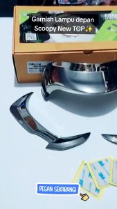 Garnish Lampu Set Depan New Scoopy 2020-2022 TGP BLACK CHROME