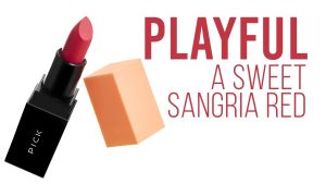 PICK Cosmetics  Perfect Pout-  Moisturizing Matte Lipstick -  Playful - Sangria Red