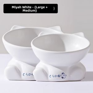 hipidog | Ceramic Large-Mouth High-Footed Bowl for Pets
