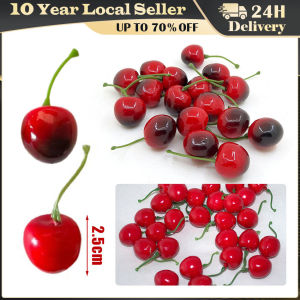 10Pcs Fake Cherry Artificial Fruit Model Simulation Cherry Ornament Craft Food Photography Props Party Decor Home Decoration