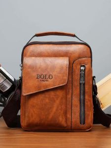 Túi Đeo Vai Da PU Đơn Giản Cho Nam Túi Đeo Chéo Thường Ngày Đi Làm Túi Đeo Chéo Nhỏ Cho Nam Túi Điện Thoại Di Động Túi Đeo Vai