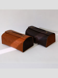 เรียบหรู หนัง กล่องใส่กระดาษทิชชู โรงแรมมาตรฐาน ทรงสี่เหลี่ยม วางบนโต๊ะ ที่ใส่กระดาษเช็ดปากสุดหรู ใช้ในครอบครัว สไตล์วินเทจ ลายพิมพ์ตัวอักษร