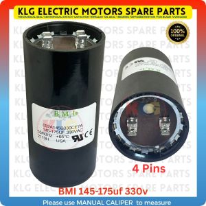 Bmi starting capacitor 145-175uf 330v klg water pump parts