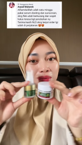 Brightening Serum dosting dan Sunscreen Foundation NLS Skincare BPOM dan Original aman bumil busui