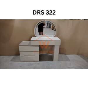 (Free Install)Wfurniture Premium Quality Led Mirror Dressing Table/Meja Solek/Makeup Table奶油风梳妆台