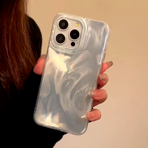 DIY Luxury IMD Phone Case for Infinix Hot 50i 40i 30i Note 40 30 Smart 9 8 7 Tecno Spark Go 2024/2023 Hot 30 40 9 10 11 Play Feather Yarn Casing