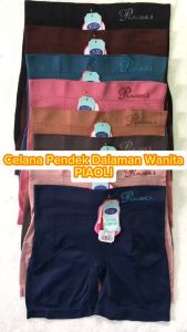 PIAOLI Art 8168 Paket 3 Pcs Celana Dalam Boxer Short Street Wanita Remaja Bahan Rajut Lembut