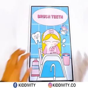 (DIY PACK) BUSY BOOK QUIET BOOK BRUSH TEETH DOLL PAPER BOOK DIY BUSY BOOK KID ACTIVITY BOOK