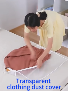 [SG Stock]Transparent Clothes Dust Cover Transparent Washable Garment Bags  Zippered Dustproof Clothes Organizer