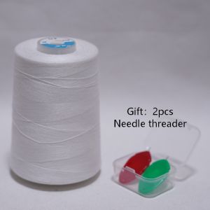 3000/8000Yards Polyester 402 Sewing Thread Assorted Colors with Bonus Needle Threader for Flat Overlock & Embroidery