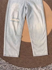 Womens Casual Plain Pocket Button Jeans/Women Pants/Casual Loose Baggy Soft denim bottoms