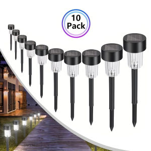 10 Pack Solar Outdoor Lights Solar Garden Light LED Landscape Lighting Waterproof Pathway Lights Decor Walkway Lawn Patio Yard