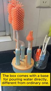 HOMSA Bottle Brush Set 6 in 1 Multifunctional Silicon Cleaning Tools Long Handle