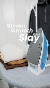 Dowell 70ml Steam & Dry Iron | Non-Stick Soleplate | 5 Ironing Levels | Thermostat Control | SI-738