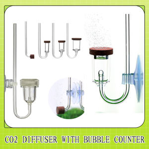 MINI CO2 Diffuser With Bubble Counter Twinstar Style Atomizer Acrylic Aquarium Carbon Dioxide Transparent Fish Tank Water Plants