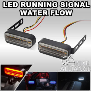 ✔READY STOCK✔ DUAL COLOR RUNNING LED SIGNAL DAYLIGHT RUNNING LED TURNING SIGNAL LIGHT UNIVERSAL HARLEY CAFE RACER RETRO