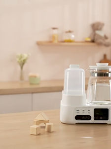 Comprehensive Baby Bottle Care 5 in 1 Sterilizer with Large Capacity Milk Warmer Easily Detachable Milk Heater Automatic Shut-Off Steam Disinfection Kettle and Nutritious Milk Mixer Pot for Safeguarding Your Baby’s Health