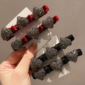 C.three Bangs Hairpin Broken Hair Duckbill Clip Side Female Women Hairpin Hair Accessories Forehead Braided Headdress