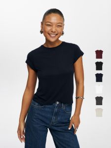 Wool and Tencel Basic Color Premium Short Sleeve T-Shirt