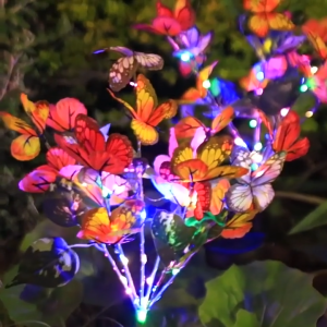 Solar Butterfly Light Outdoor Waterproof Small Colored Light Courtyard Lawn Garden Decoration Lamp