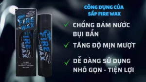 Sáp Đánh Bóng Sơn Ô Tô Xe Máy FIRE WAX Phủ Bóng Sơn Xe Tăng Cường Độ Bóng Chống Bám Nước Nhập Khẩu Đài Loan
