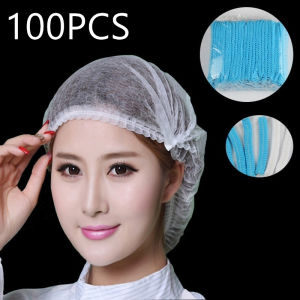 Disposable Microblading Non Woven Fabric Makeup Hair Net Cap Sterile Hat Chef Catering Dust Strip Bathroom Supplies 100 PCS