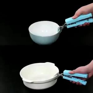 Penjepit Panci Mangkok Anti Panas Alat Jepit Rantang Piring Stainless Steel Capit Pengganti Jampel Cempal