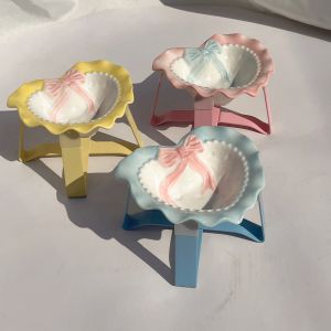 Love Cat Bowls Large Caliber Ceramic Bowl Pets Cute Puppies Kittens Pets Protecting The Neck Rice Bowl Cat Accessories Gifts