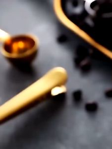 Stainless steel Cup Ground Coffee Measuring Scoop Spoon With Bag Sealing Clip MIlo Nescafe Powder Kichen Durable 648