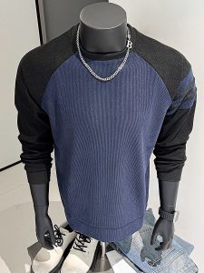 เสื้อฮู้ดแขนยาวลำลองสำหรับผู้ชาย ฤดูใบไม้ผลิและฤดูใบไม้ร่วง ทรงหลวม ปกติ ไม่มีแบรนด์ วัสดุอื่นๆ ไม่มีป้ายราคา